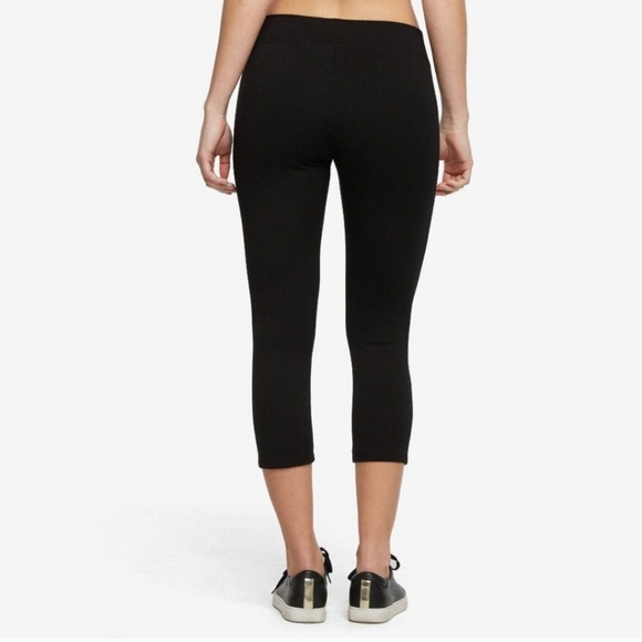 American Giant Leggings Crop Ponte Black Small Front Pocket 21.5" Inseam Size 4 - Picture 2 of 12